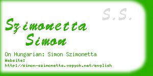 szimonetta simon business card